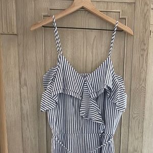 Pho wrap seersucker dress